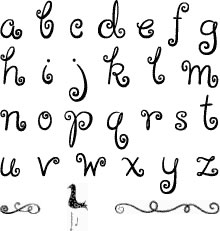 Technique Tuesday - Alphabet Stamp Set - Catalina Lowercase Extra Large  (sold individually)